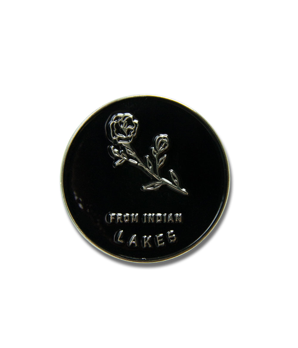From Indian Lakes Circle Rose Enamel Pin