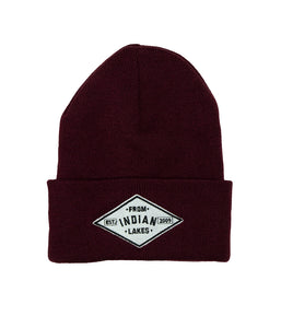 From Indian Lakes Patch Beanie (Maroon)